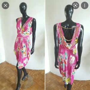  Dolce & GabbanaGorgeous D&G Dress, Pink Floral Pattern w Chain Detail medium